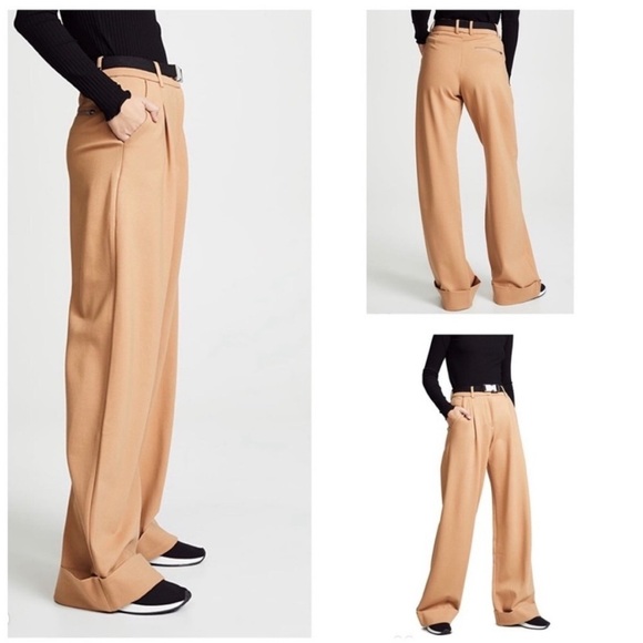 I.AM.GIA Mira Wide Leg Pant in Tan with Belt S - Picture 1 of 10